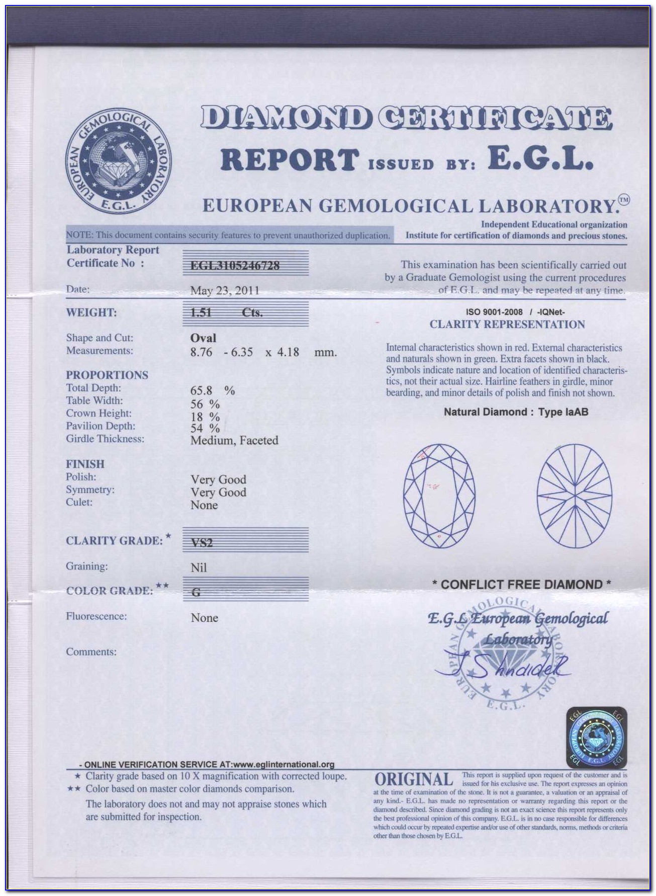 Egl Diamond Certification Lookup