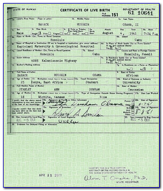 El Paso County Birth Certificate Copy