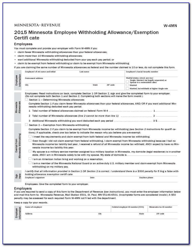 Employee Withholding Exemption Certificate (l 4)