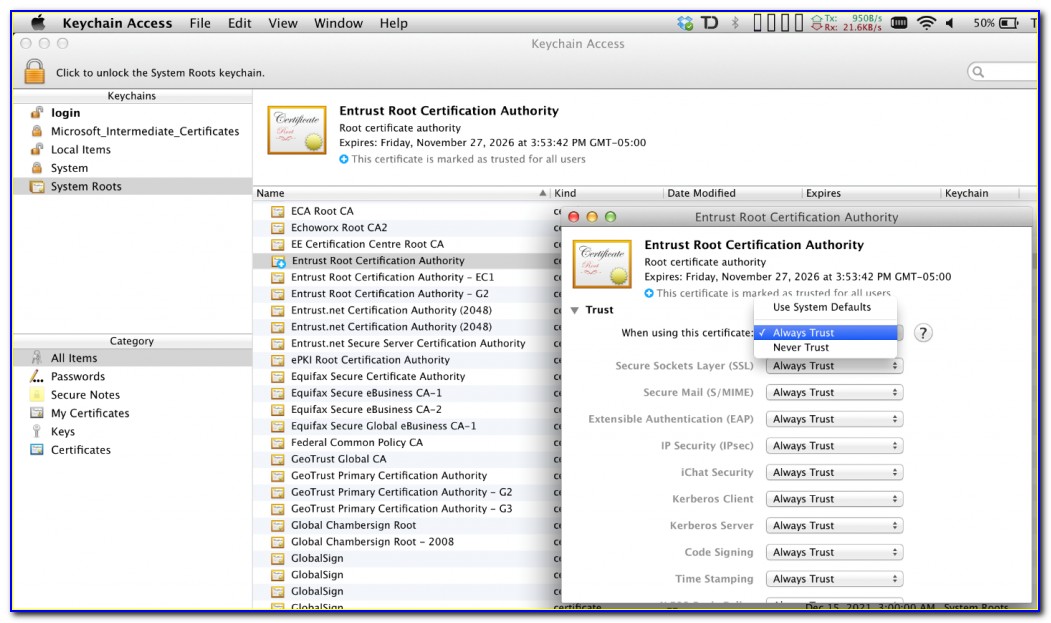 Entrust Root Certificate Download