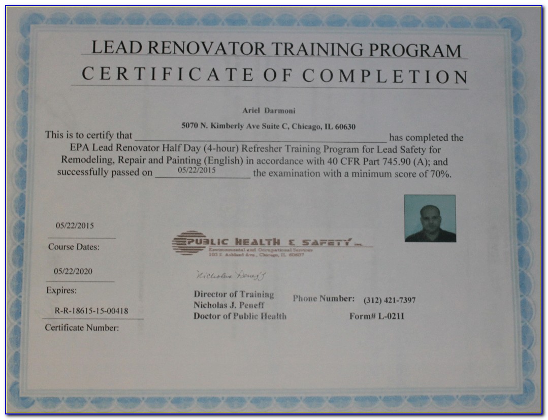 Epa Lead Paint Certification Lookup