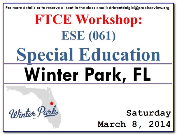 Ese Certification Florida Study Guide