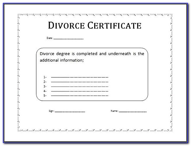 Fake Divorce Certificate Uk