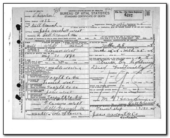 Forsyth County Birth Certificate Ga