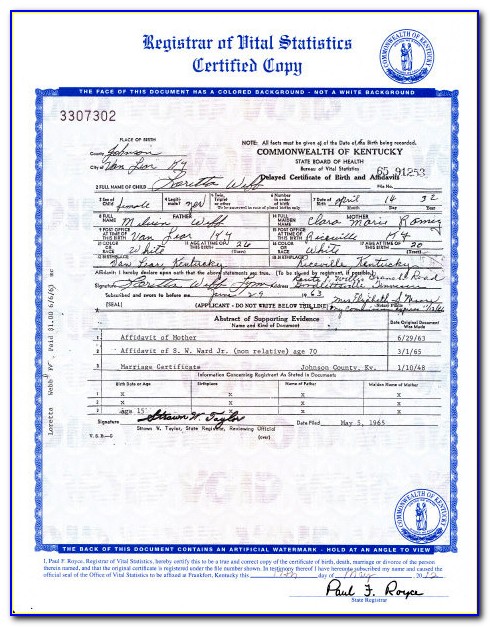 Frankfort Birth Certificate Office Phone Number