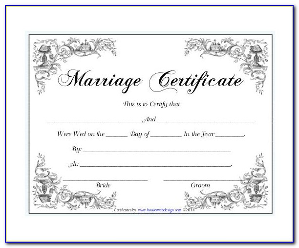 Free Editable Marriage Certificates