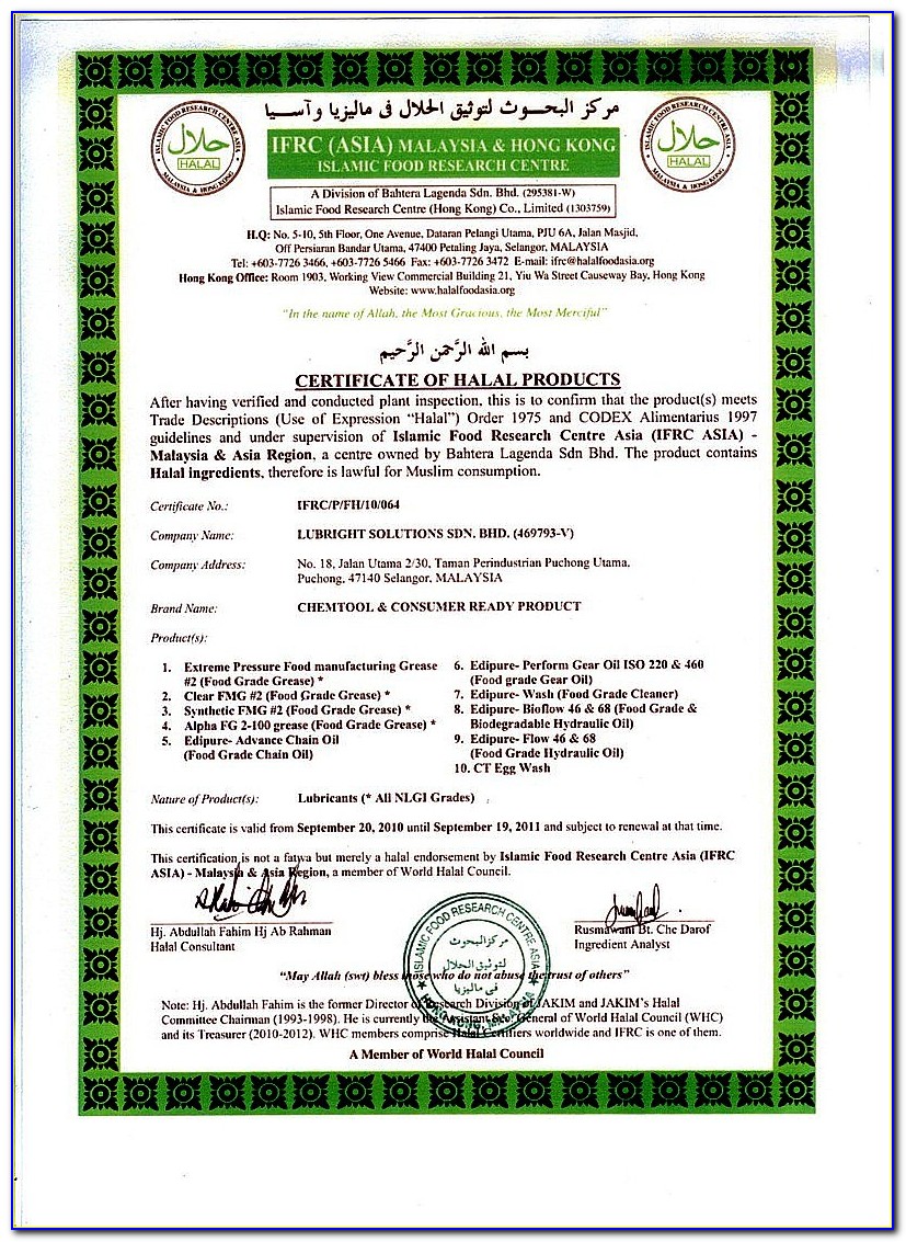 Halal Certification Services Usa