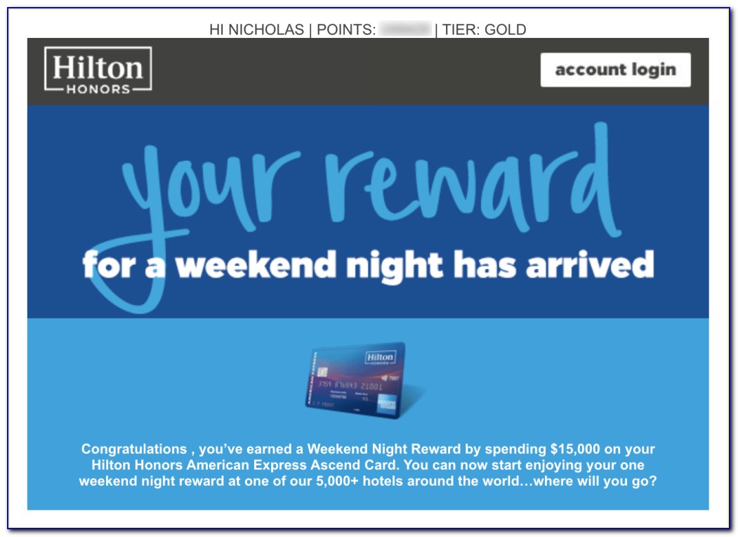 Hilton Free Night Certificate Restrictions