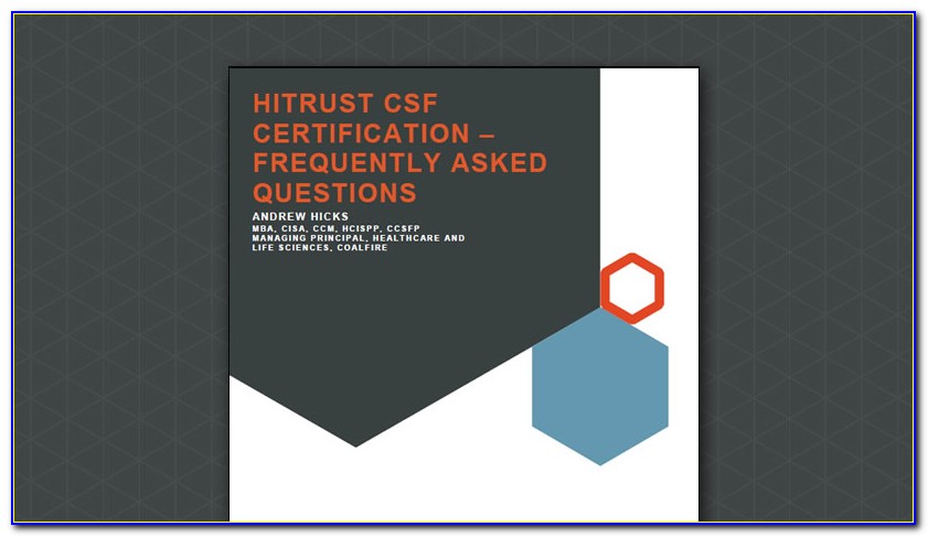 Hitrust Csf Certification Requirements