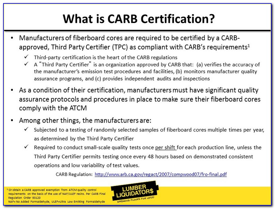 How To Get Carb Compliance Certificate