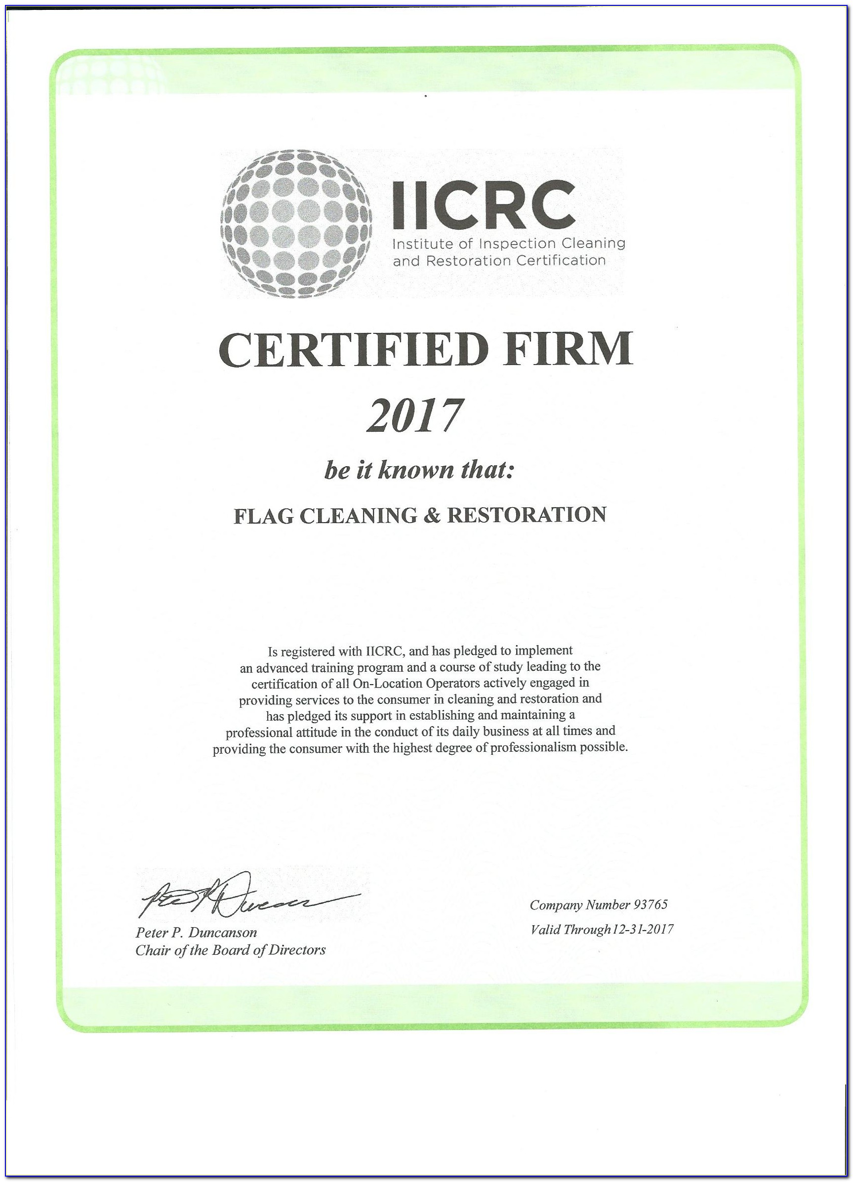 Iicrc Certification Courses Canada