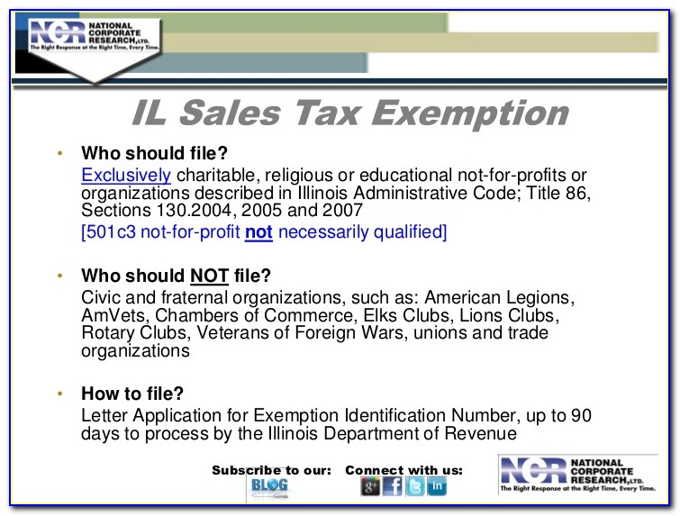 Illinois Sales Tax Exemption Certificate Renewal