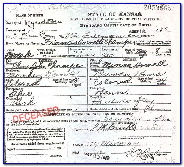 Kansas Vital Statistics Birth Certificate Phone Number