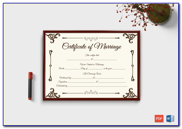 Keepsake Marriage Certificates Free
