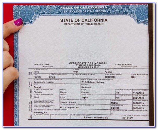 La County Registrar Birth Certificate Copy
