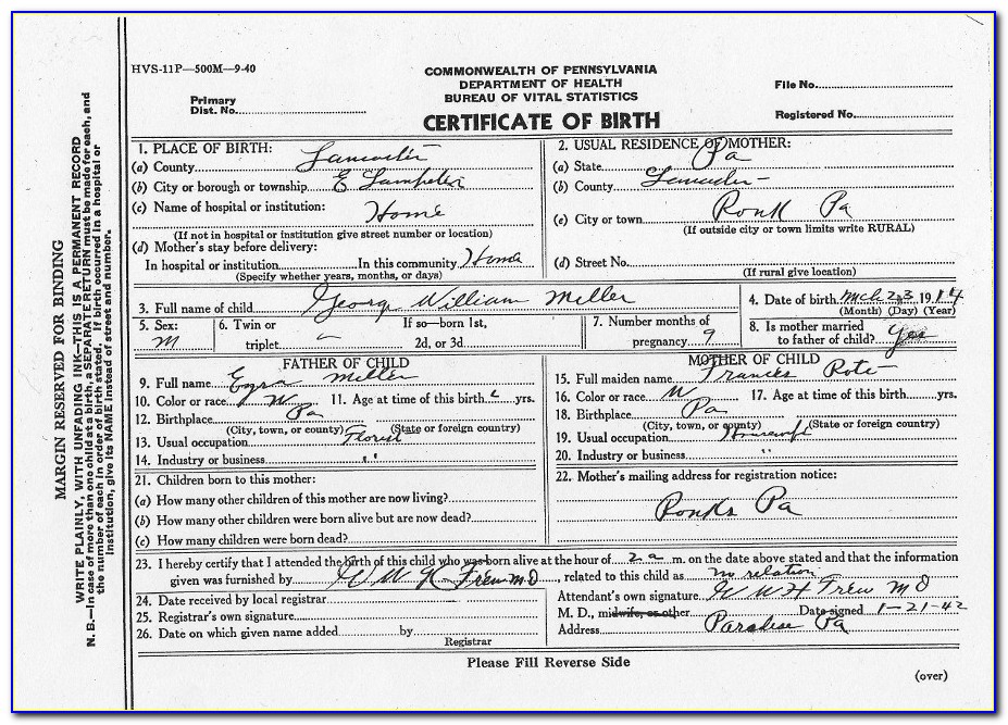 La County Registrar Birth Certificate Van Nuys