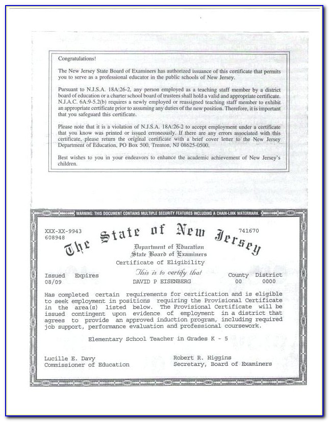 Le Vian Certificate Of Authenticity