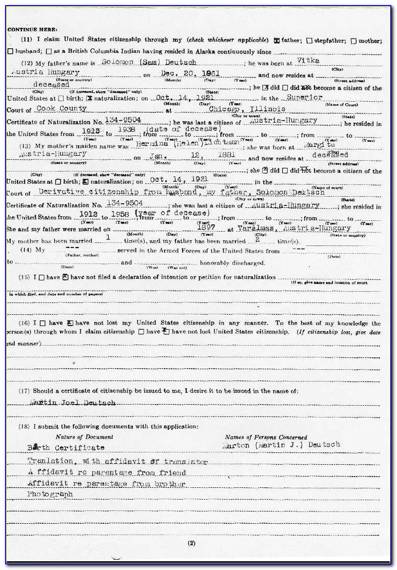 Lost My Naturalization Citizenship Certificate