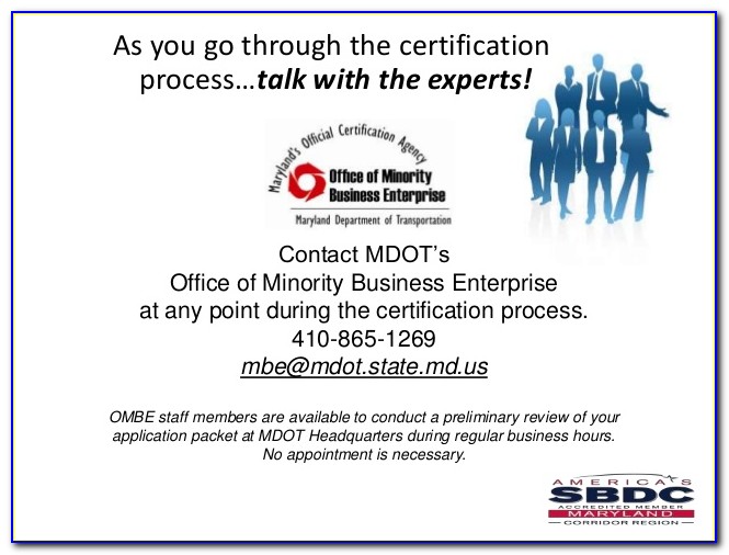Maryland Mbe Certification Process