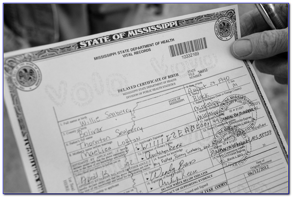 Mississippi Vital Records Birth Certificates