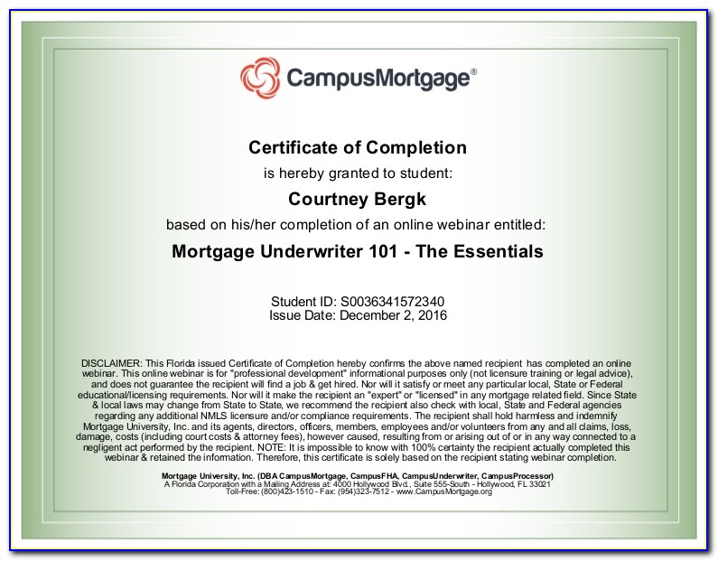 Mortgage Underwriter Certification Canada
