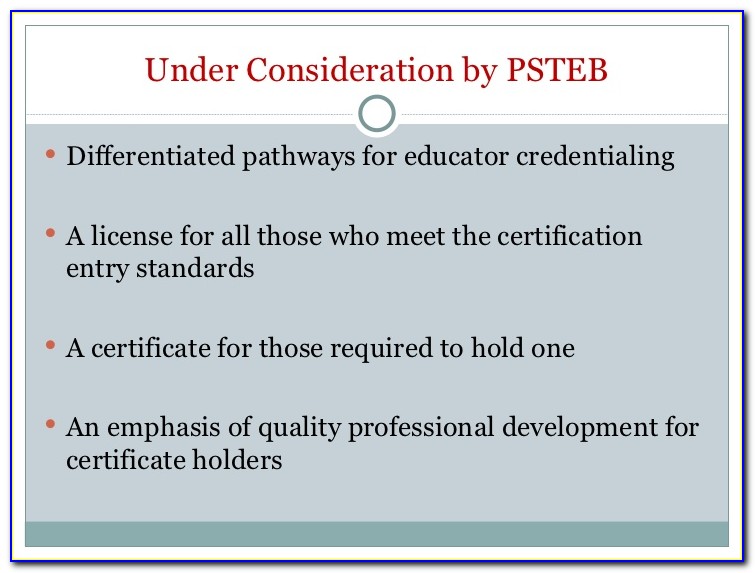 Msde Teaching Certification