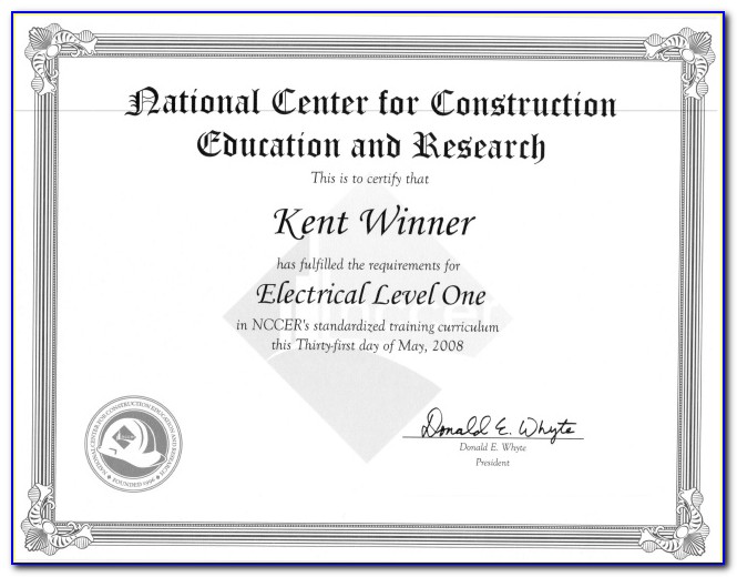 Nccer Electrical Certification