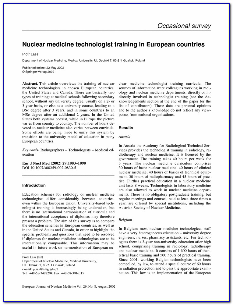 Nuclear Medicine Technologist Requirements