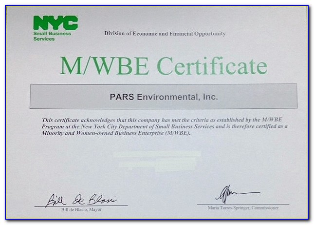 Nyc Wbe Certification Requirements