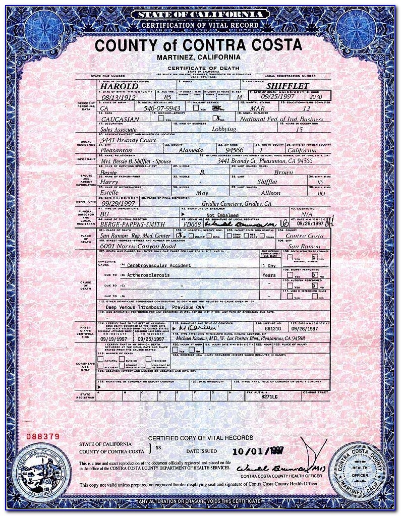 Obtain Birth Certificate Modesto California