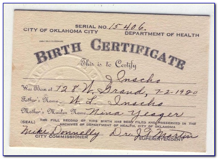 Obtaining My Birth Certificate California