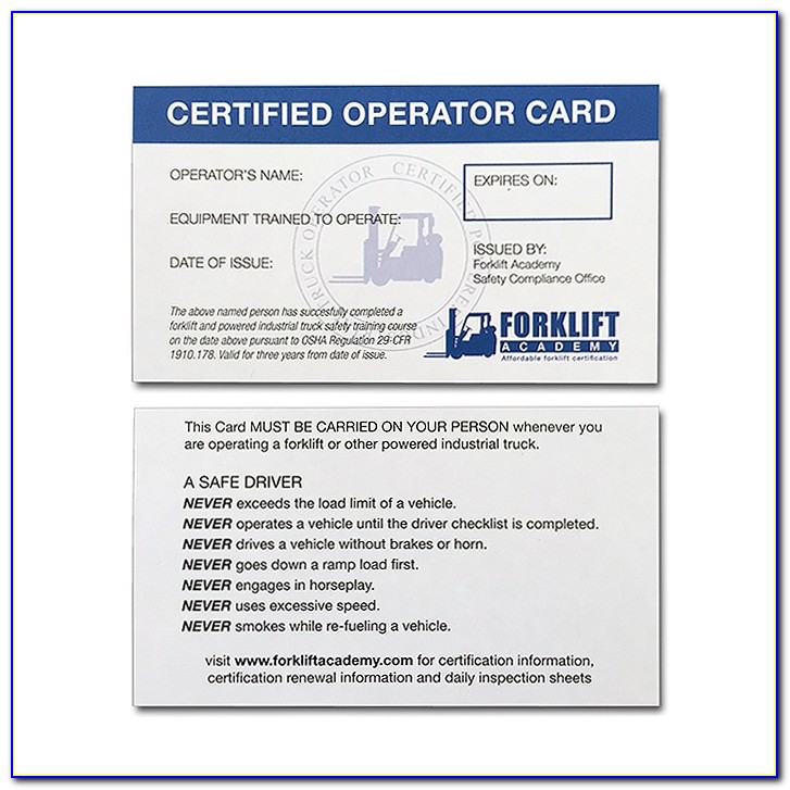Osha Forklift Certification Dallas Tx