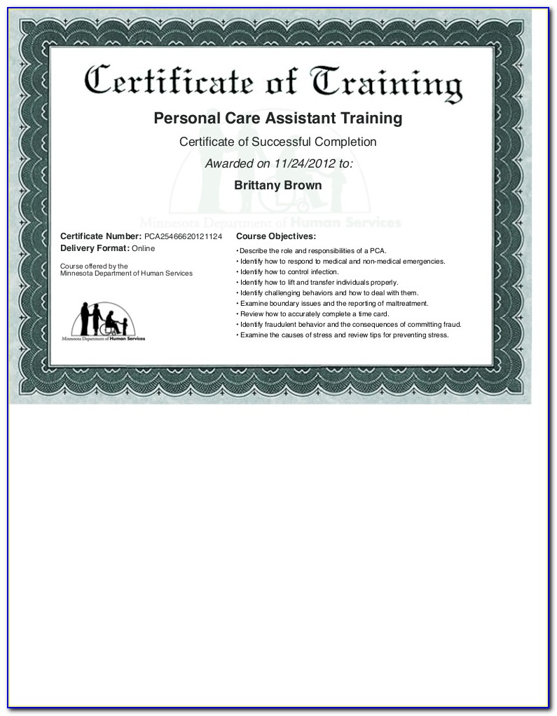 Pca Certification Minnesota