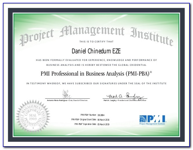 Pmi Pba Certification