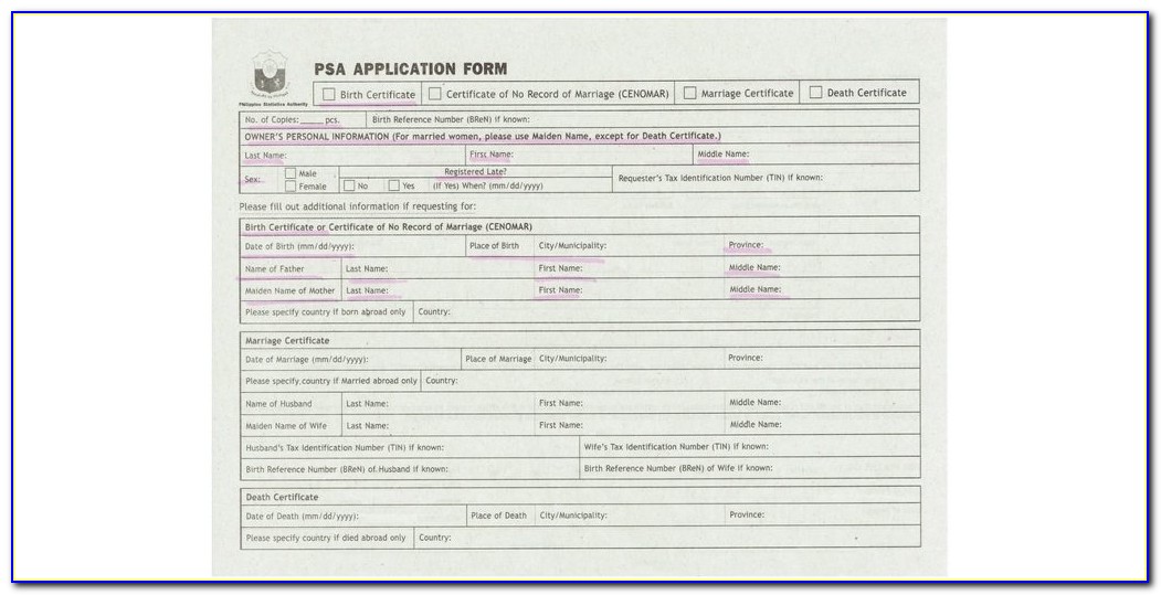 Psa Birth Certificate Online Status