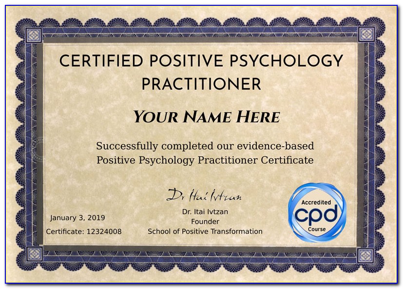 Psychology Certificate Programs In Europe