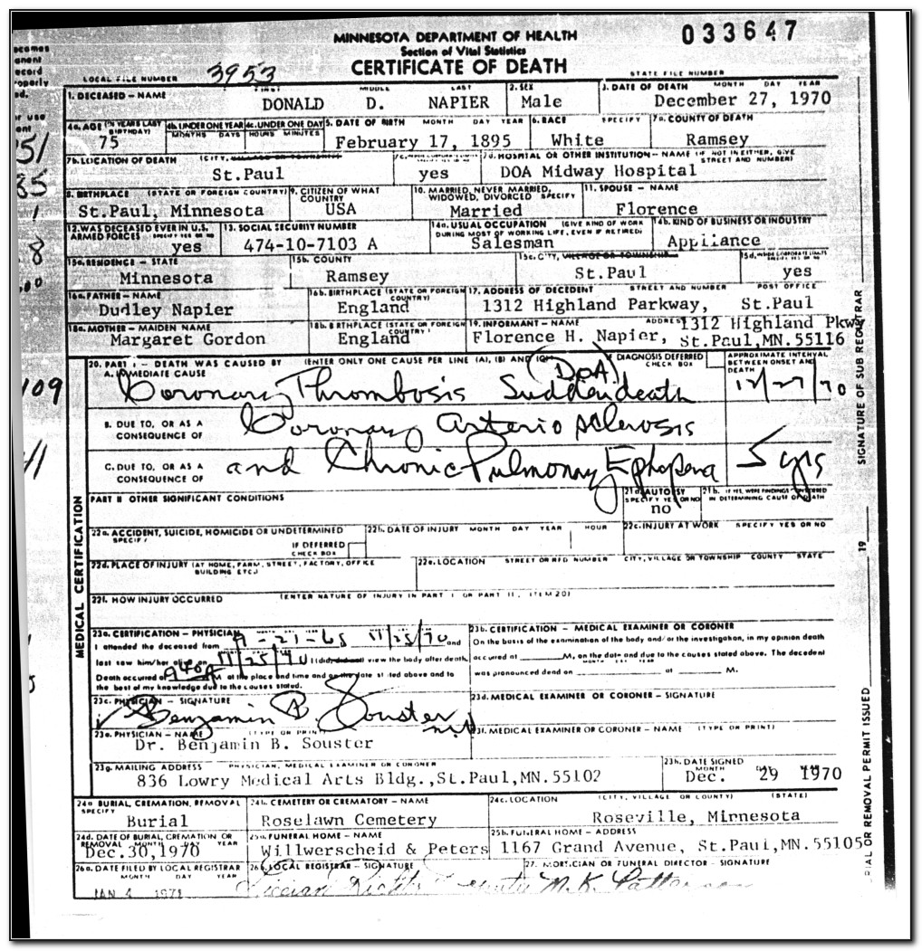 Ramsey County Birth Certificate Mn