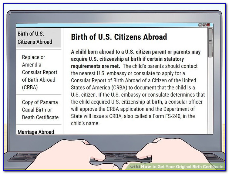 Replacement Birth Certificate For Us Citizens Born Abroad