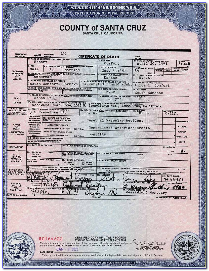 Santa Clara County Marriage Certificate Application