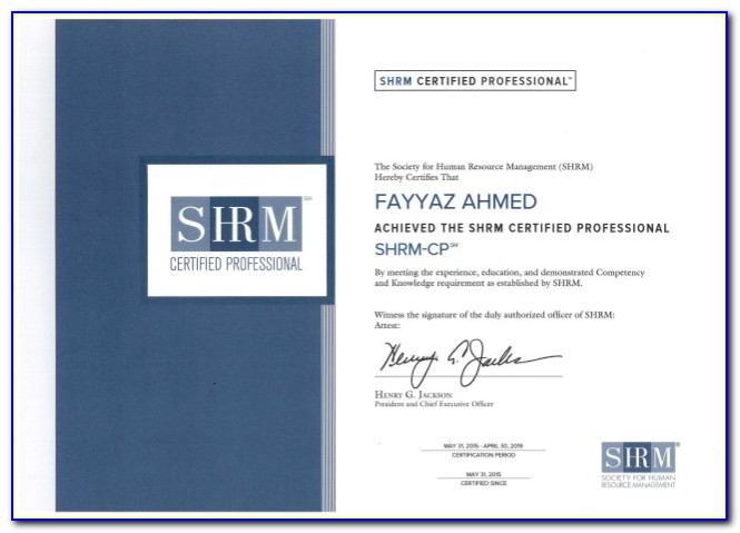 Shrm Scp Certification In India