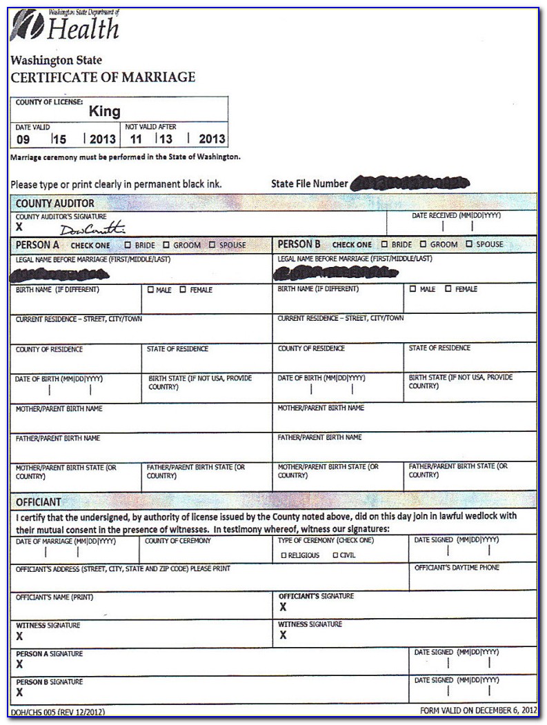 Snohomish County Health District Birth Certificate