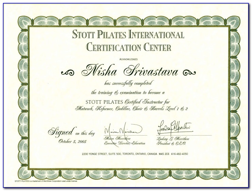 Stott Pilates Certification Cost