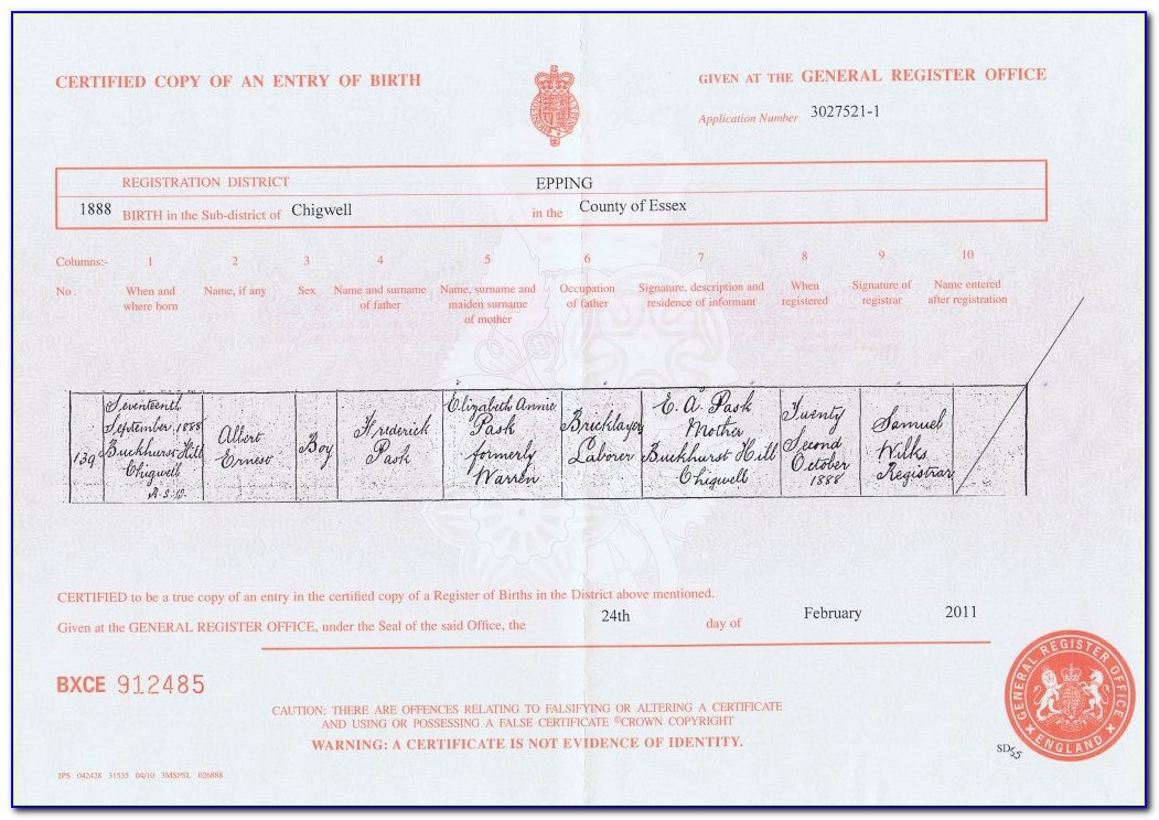 Strawman Birth Certificate Uk