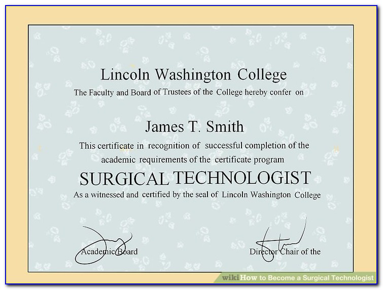 Surgery Tech Certification Verification