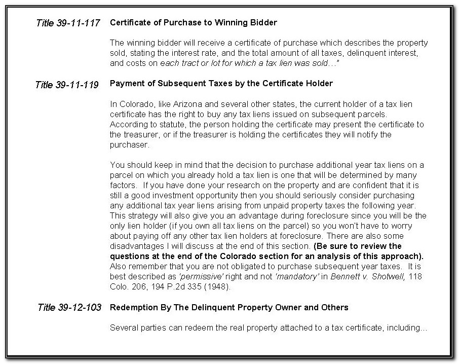 Tax Lien Certificates Texas Online