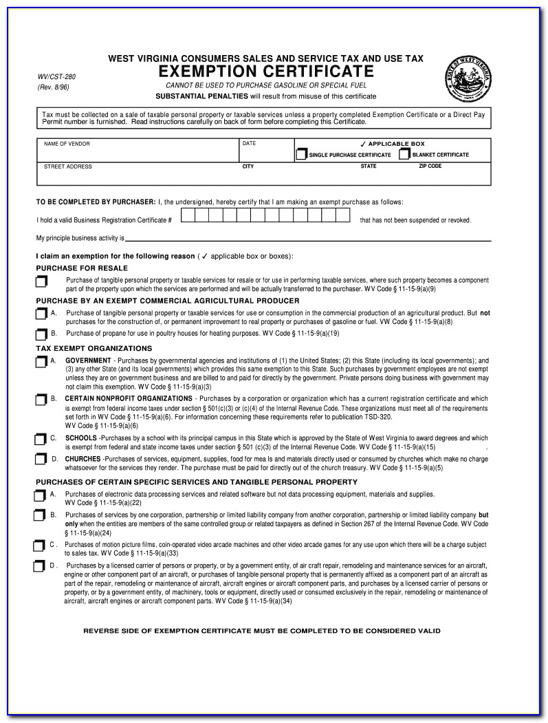 Tn Sales Tax Exemption Certificate