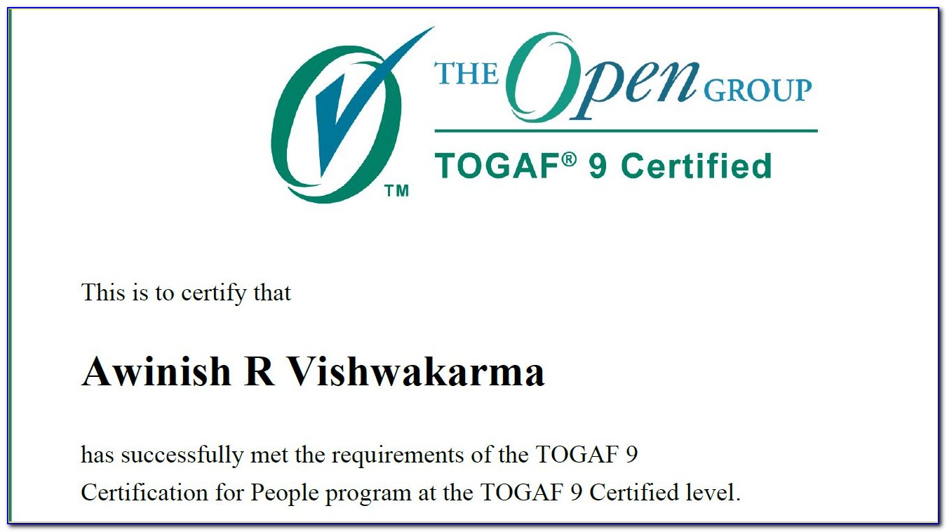 Togaf 9 Certification Self Study Pack