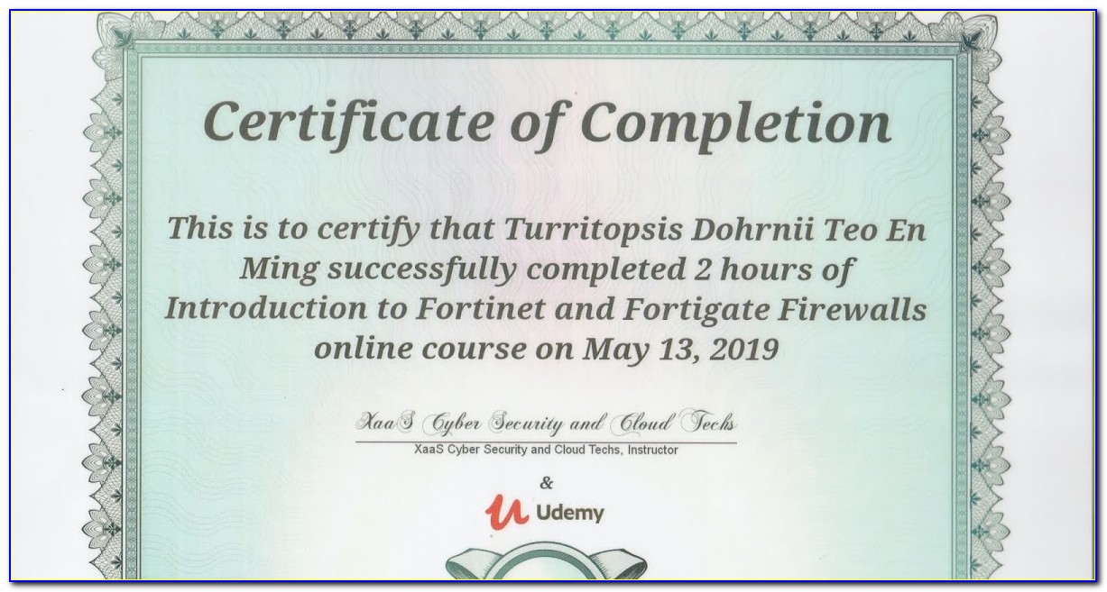 Udemy Certificate Of Completion For Free Courses