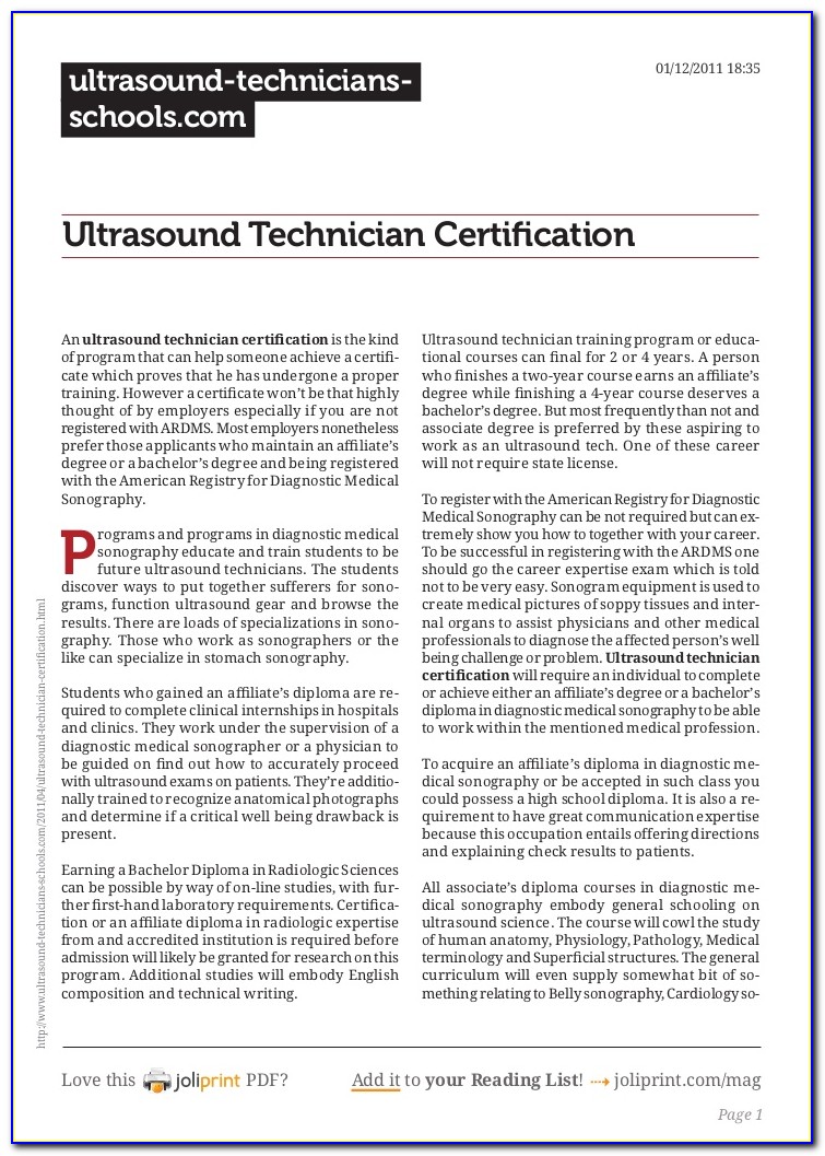 Ultrasound Tech Certificate Programs Georgia