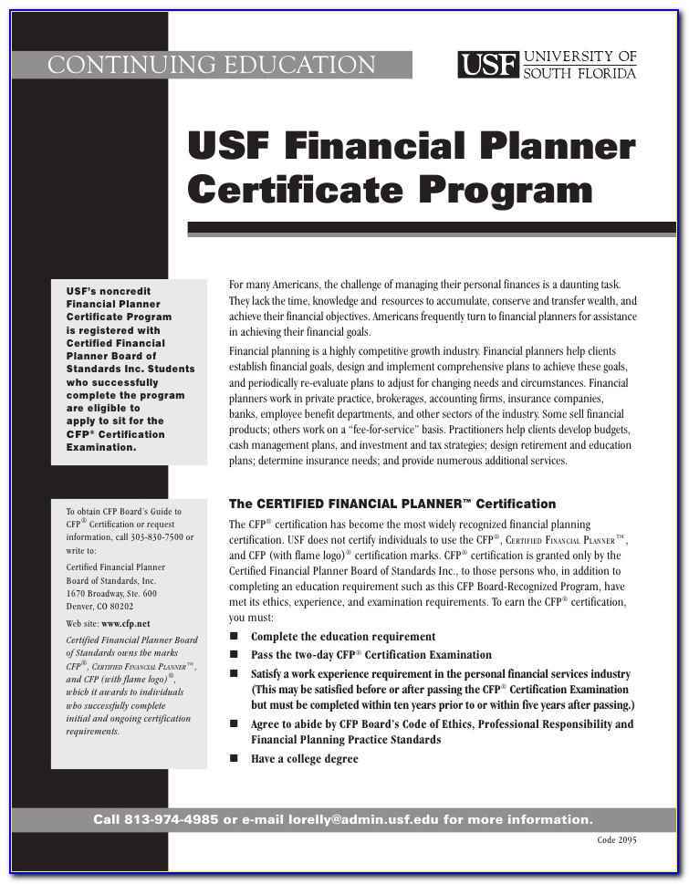 Usf Certificate Courses